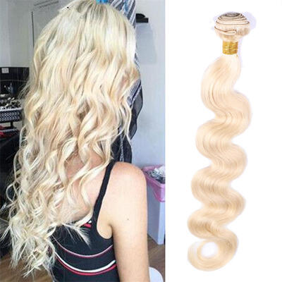 

613 Brazilian Hair 4Pcs Brazilian Virgin Hair Body Wave 12"-24" Color 613 Brazilian Virgin Hair Platinum Human Blonde Bundle