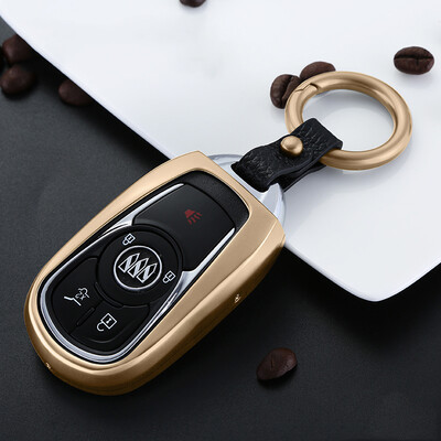 

Digaren Buick special metal key shell brand new LaCrosse Angkewei GL8 fat head fish car key package key set leather key ring modified mens womens local gold