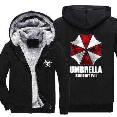 

2018 New Men Anime Resident Evil umbrella Hooded hoodies sweatshirt Jacket Sweatshirt USA Size