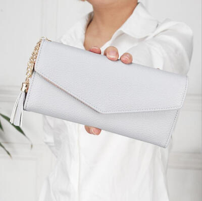 

2017 new wallet women long section three fold zipper handbag hand bag mobile phone bag small red money bit card package
