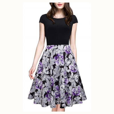 

ShippingHomeyee womens vintage retro sleeves elegant party dress A009