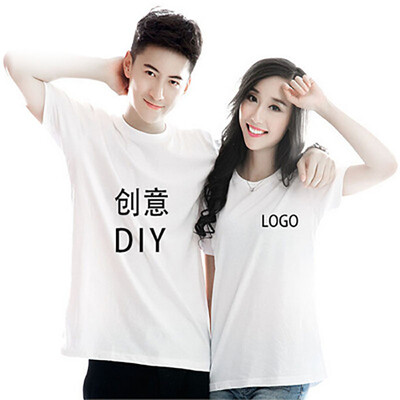 

Round neck loose blank personality class clothes sweater men 's cotton T - shirt