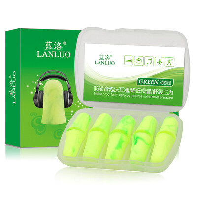 

LANLUO earplugs sleep noise prevention work sleep noise reduction noise green 10 Pack