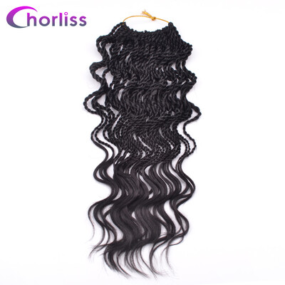 

1pcspack 14 inch Curly Senegalese Twist Crochet Braids 35 Roots Synthetic Braiding Hair Extension Low Temperature Fiber