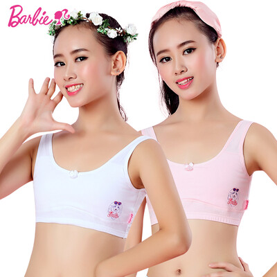 

Barbie BARBIE 2 piece student underwear vest cotton girl bra development cotton fabric ABY3002 70A