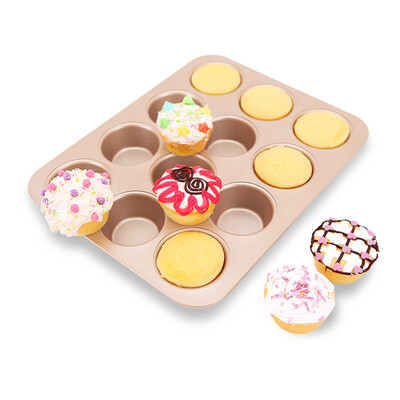 

Jingdong supermarket learn kitchen CHEF MADE WK9723 black 12 with a cup of large non-stick Maffen cake mold baking pan base series