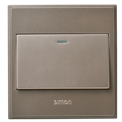 

Simon Electric (simon) V51026BY-02 dual-control switch for multi-control switch half-way switch 56C Series 86 with fluorescent lined switch socket (bright champagne)