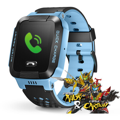 

Little Genius Phone Watch Y03 armor Warrior custom models fast charge version of Star Black children&39s smart watches 360 degree protection student positioning phone children&39s phone watch