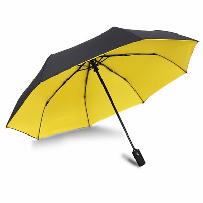 

C&39mon two-story automatic umbrella self-closing self folding windproof male business automatic umbrella three times umbrella yellow