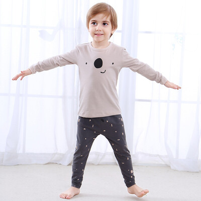 

Xin Song boys&cats home service suit children pajamas suit L133D white gray 90
