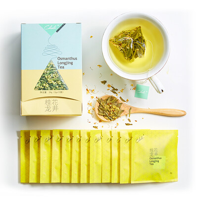 

Tea (chali) Teabag Herbal tea combination Flower tea Osmanthus Longjing Buddha Longjing tea Green tea Osmanthus tea 12 bags / boxed