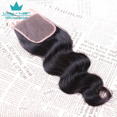 

Virgin Indian Body Wave Closure Bleached Knots 4*4 Lace Closure Body Wave Cheap Lace Closure Piece
