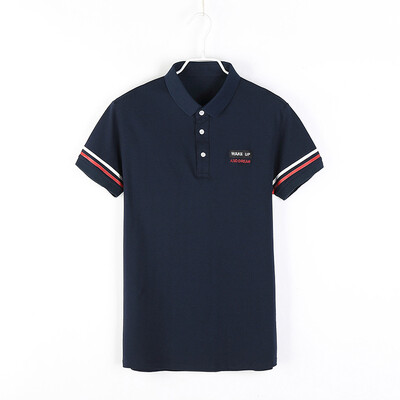 

2017 summer new men's short-sleeved polo shirt cotton men's T-shirt male as gift for men's