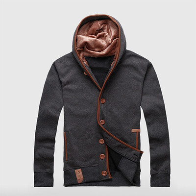 

2017 autumn new European and American men's hooded sweater men's hoodie youth loose men's sweater coat