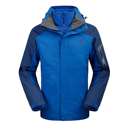 

Camel CAMEL outdoor jacket men&women warm fleece three-in-one two-piece suit jacket winter A5W231019 sapphire blue dark blue