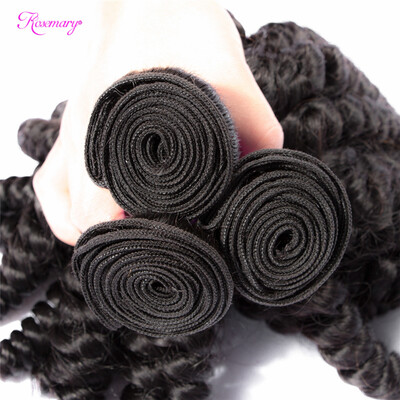 

4Pcs Lot Top Quality Fumi Hair For UK & Nigeria Bouncy Curl Unprocessed Sexy Aunty Fumi Hair Brazilian Fumi Hair1B Color