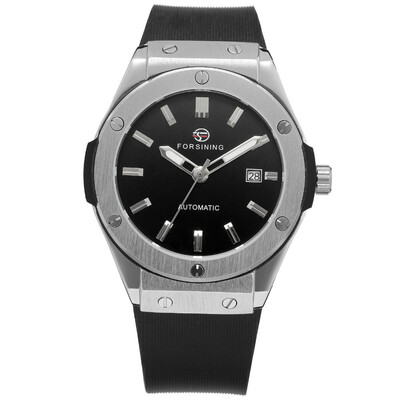 

Men's Automatic Watches Luxury Sports Fashion Military Mechanical Wrist Watches Rubber Band Calendar Clock