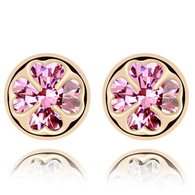 

Romantic Jewelry Stud Earrings For Women Elegant AAA Cubic Zirconia Stone Earring CZ Diamond Crystal Accessories 6994