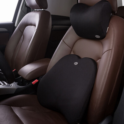 

MUBO MUBO car headrest lumbar suit space memory cotton neck pillow waist pillow back back cushion car pillow black