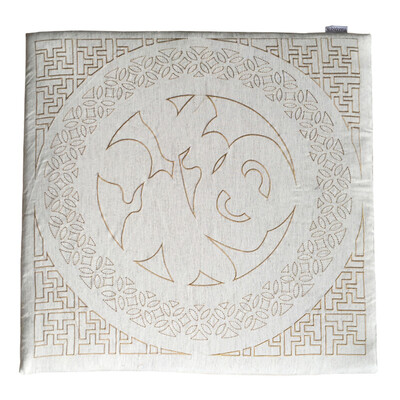 

Nobildonna Linen Embroidery Square 60603cm Chinese Character FU Meditation Cushion Chair Pads Floor Cushions