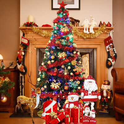 

Eva Love 1.5 m Christmas tree package encryption combination Christmas decoration tree suit with colorful lights luxury red