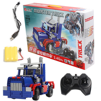 

Wang Xing (HONGXING) deformation puzzle King Kong blocks children's toys electric assembly spelling model simulation car