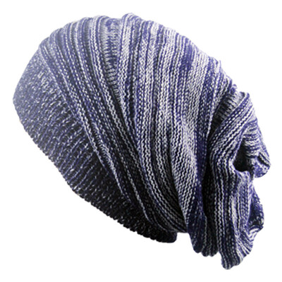 

Fashion double color Melaleuca fold hat warm hedge heap hat hood knitting wool hat