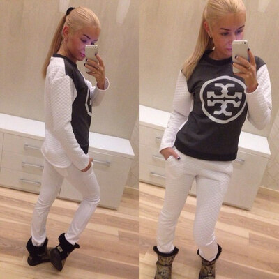 

Lovaru ™ New 2015 European Fashion casual suit Women full sleeve Sport Suit Tracksuit Sweatsuit Sweater Hoodies Sportswear