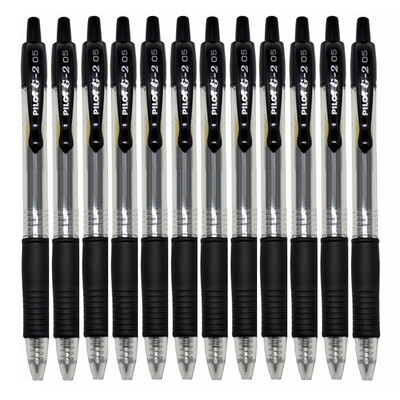 

PILOT BL-G2-5-B Студенческая ручка G-2 Нажмите гелевую ручку, чтобы написать ручку Black 0.5mm (12шт)
