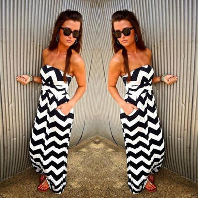 

Lovaru ™ 2015 women dress new fashion sexy strapless white and black off the shoulder sleeveless summer dresses hot selling