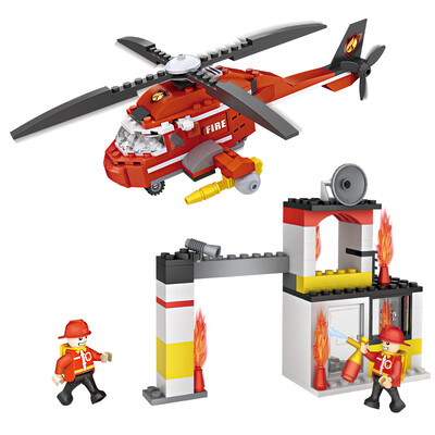 

COGO) new city series of building blocks of fire ambulance multi-rescue package children's puzzle three-dimensional fight assembled enlightenment toys 617 4142