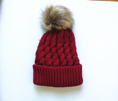 

Children twist knitted wool hat with hair ball hat baby winter warm hat ebay hot