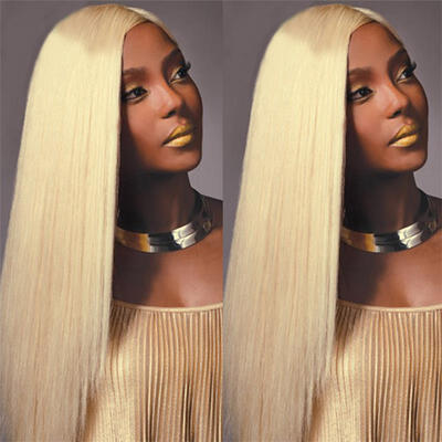 

613 Blonde Virgin Remy Hair Straight 3 Bundles Human Hair Extension 100% Unprocessed Brazilian Straight Blonde Hair Weave