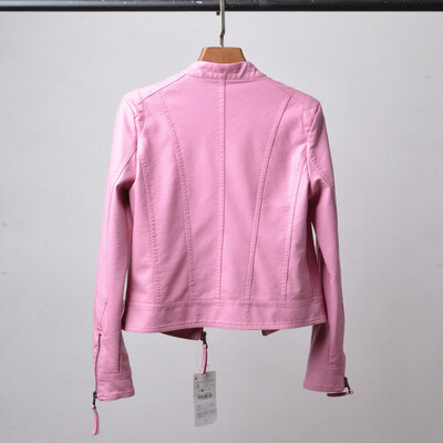

2017 new ladies leather short paragraph Spring and Autumn Peugeot jacket