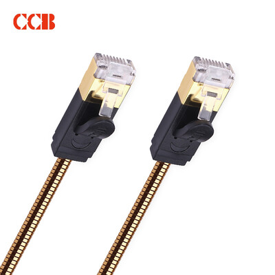 

CCB Six metal wire network jumper 8-core twisted pair pure copper wire Gigabit network transmission rodent bite 1 meter black CT6-MT0100BK