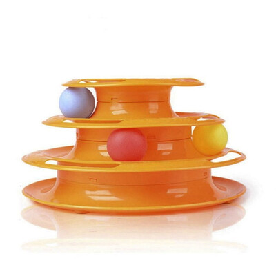 

Cntomlv Top Quality Funny Cat Pet Toy Cat Toys Intelligence Triple Play Disc Cat Toy Balls Toys Pets