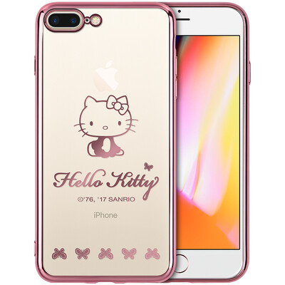 

7/8 Plus Hello Kitty Apple, телефон оболочка iPhone7 / 8 Plus мультфильм сопротивление прозрачного падения защитный рукав оболочка покрытие 5,5 дюймов Rugrats