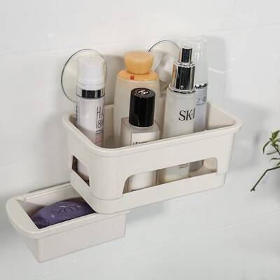 

Bao Youni suction cup rack bathroom cosmetic storage rack free punching rack bathroom shelf toilet bathroom storage rack DQ1604-4