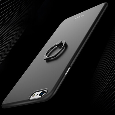 

Locke ROCK iphone6 ​​ 6s mobile phone case protector ring bracket ultra-light PP shell Apple 6 6s light sand thin black
