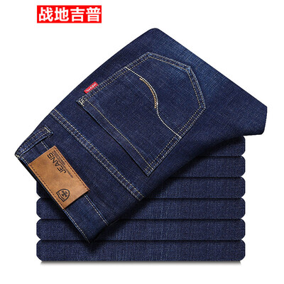 

Джинсы с джип-стрингом Battlefield Jim Straight Slim Stretch Повседневные мужские Простые стильные длинные брюки 17036Z5021 Blue Black 38