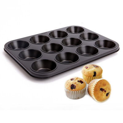 

Jingdong supermarket] learn kitchen CHEF MADE WK9723 black 12 with a cup of large non-stick Maffen cake mold baking pan base series