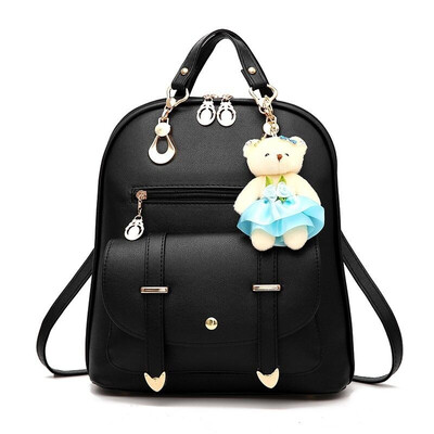 

Vintage Casual PU Leather Travel Bags Famous Brand School Backpacks Women Bag Women Backpack Lovely Girls School Bags Ladies Bag