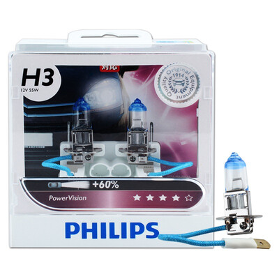 

Philips PHILIPS strong Aurora H3 upgrade car light bulbs 2 loaded bright 60 increase 25 m color temperature 3250K