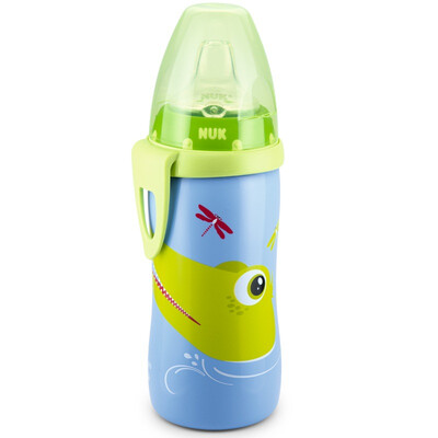

NUK wide caliber vitality drinking cup duckbill cup baby child baby learning drinking cup with silicone soft duckbill blue pattern random Germany imported