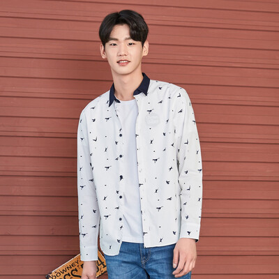 

Semir Long Sleeve Shirt Male 2017 Fall Men's Cotton Casual Shirt Arts & Crafts Small Fresh Shirt Youth 13316051250 Blue Tone