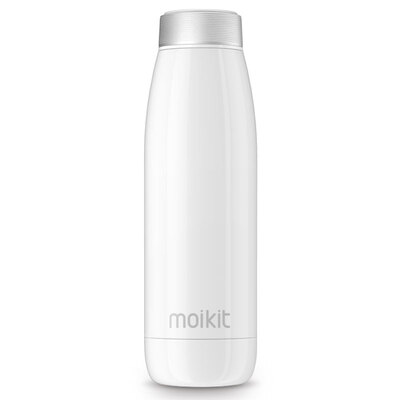 

Moikit wheat with a cup of seed 304 stainless steel men and women portable vacuum insulation cup water temperature monitoring cup S1600 pearl white 420 ml