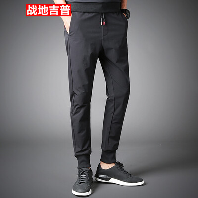 

Battlefield Jeep Casual Pants Мужские дикие тонкие брюки Мужчины Slim Fashion Простые брюки Harlan 17095ZTX708 Черный 3XL