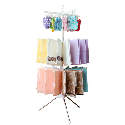 

Ou Runzhe drying rack balcony stainless steel baby diapers towel rack baby drying rack multifunctional 360-degree rotatable drying racks