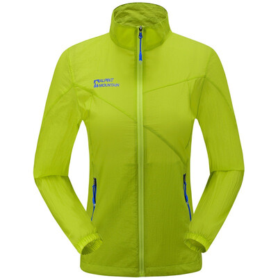 

ALPINT MOUNTAIN El Monte leather windbreaker parent and daughter models men's section children's skin clothing outdoor water repellent breathable exercise 620-105 female fruit green S