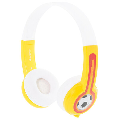 

BUDDYPHONES Explore Protect Listening Kids Headphones Headphones with Microphone Students Learning English Kids Cute Birthday Christmas Gift Yellow